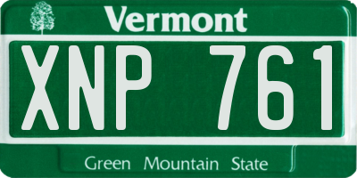 VT license plate XNP761