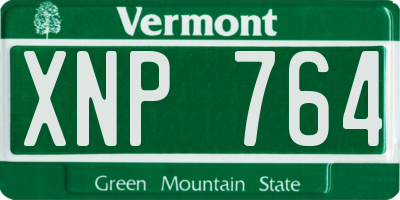 VT license plate XNP764