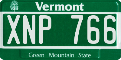 VT license plate XNP766