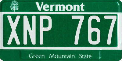 VT license plate XNP767