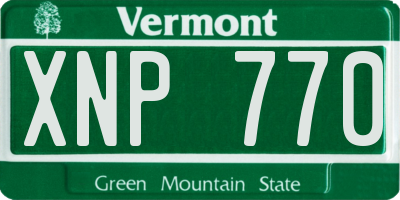 VT license plate XNP770