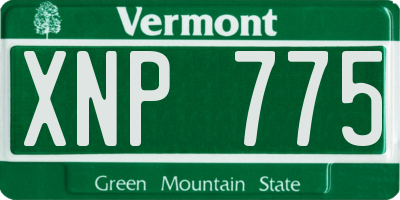 VT license plate XNP775