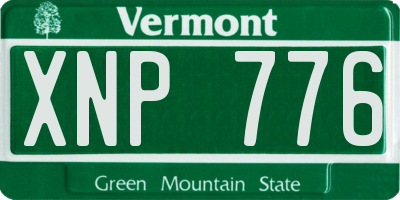 VT license plate XNP776
