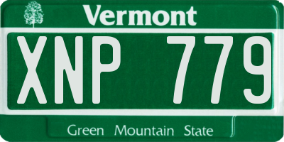 VT license plate XNP779