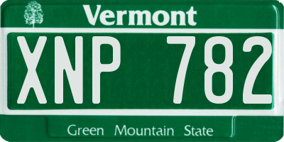 VT license plate XNP782