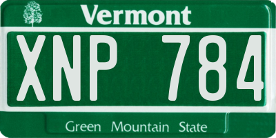VT license plate XNP784