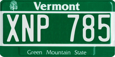 VT license plate XNP785