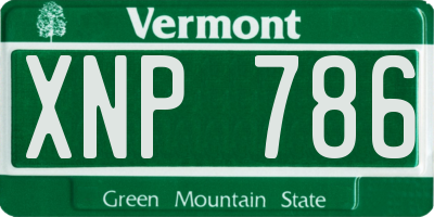 VT license plate XNP786