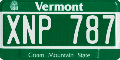 VT license plate XNP787