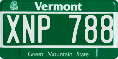 VT license plate XNP788
