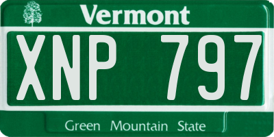 VT license plate XNP797