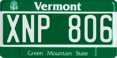 VT license plate XNP806