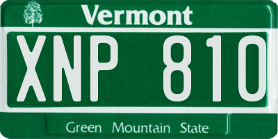VT license plate XNP810