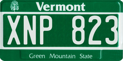 VT license plate XNP823
