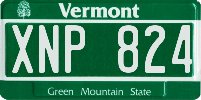 VT license plate XNP824