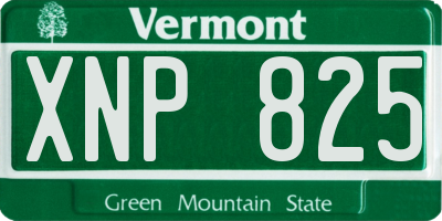 VT license plate XNP825