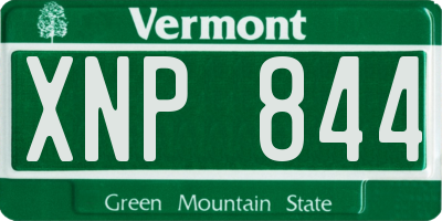 VT license plate XNP844