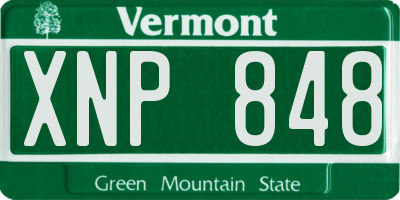 VT license plate XNP848