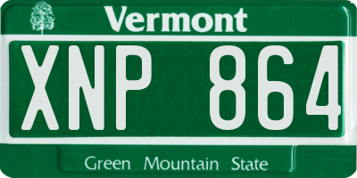 VT license plate XNP864