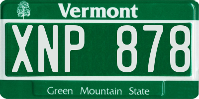 VT license plate XNP878