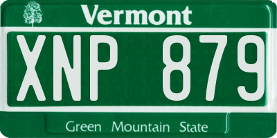 VT license plate XNP879