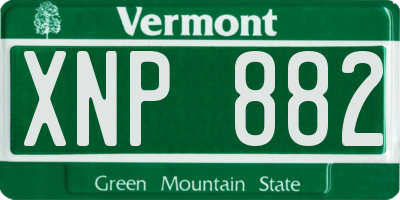 VT license plate XNP882