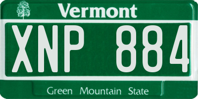 VT license plate XNP884