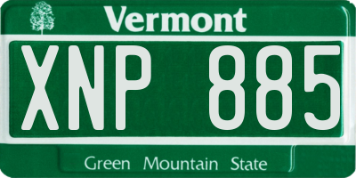 VT license plate XNP885