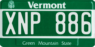 VT license plate XNP886