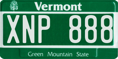 VT license plate XNP888