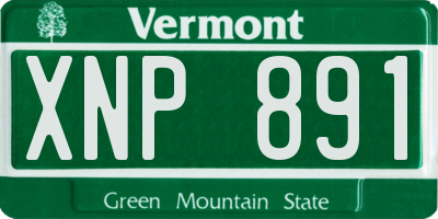 VT license plate XNP891