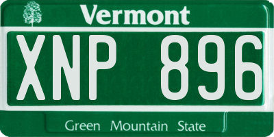 VT license plate XNP896