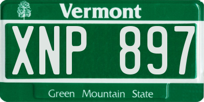VT license plate XNP897