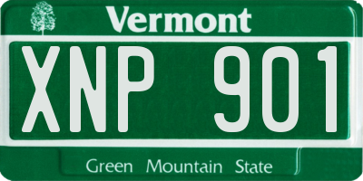VT license plate XNP901