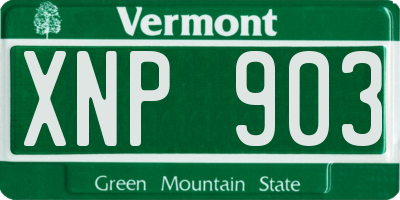 VT license plate XNP903