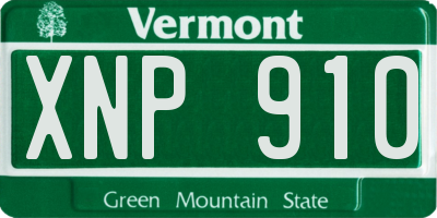 VT license plate XNP910