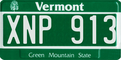 VT license plate XNP913