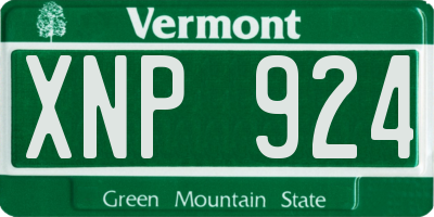 VT license plate XNP924