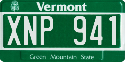 VT license plate XNP941
