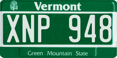 VT license plate XNP948