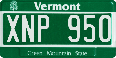 VT license plate XNP950