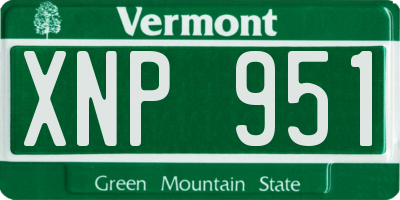 VT license plate XNP951