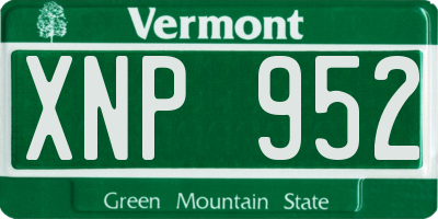 VT license plate XNP952