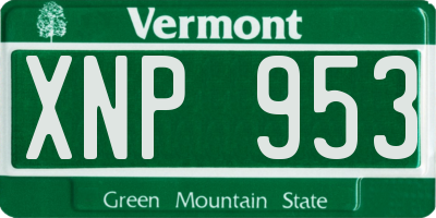 VT license plate XNP953