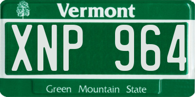 VT license plate XNP964