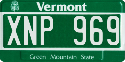 VT license plate XNP969