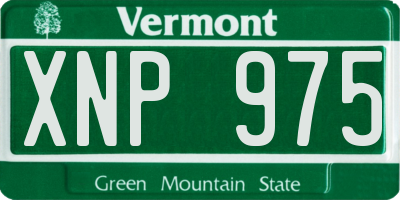 VT license plate XNP975