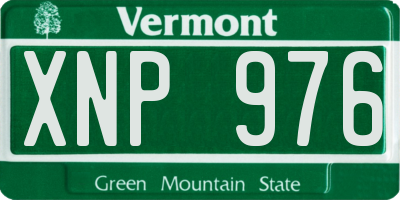 VT license plate XNP976