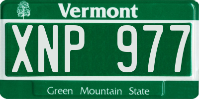 VT license plate XNP977