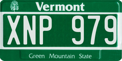 VT license plate XNP979